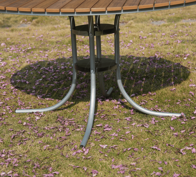 Rund matgrupp utomhus 6 stolar | Stolar i metall | Ø135 cm – Glänta - Utemöbler - Utegrupp - Matgrupp utomhus