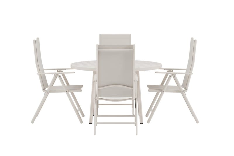 Runt matbord Giardini 120 cm Utomhus med 4 Break Karmstol - Utemöbler - Utegrupp - Matgrupp utomhus