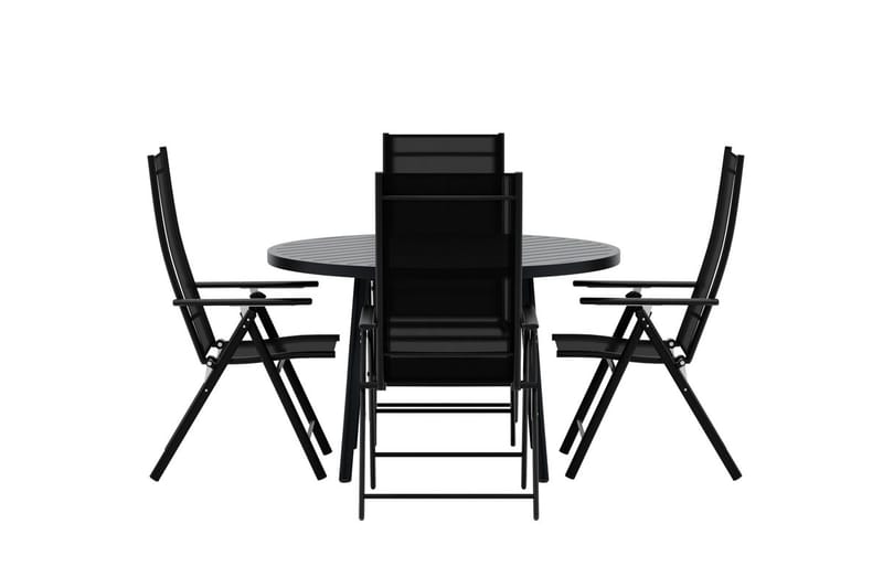 Runt matbord Giardini 120 cm Utomhus med 4 Levanzo Karmstol - Utemöbler - Utegrupp - Matgrupp utomhus