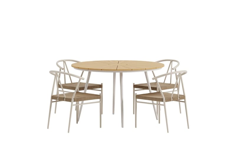 San Vito Matbord Utomhus 120 cm med 4 Matstol Alfons - Utemöbler - Utegrupp - Matgrupp utomhus