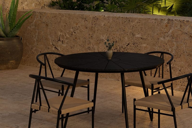 San Vito Matbord Utomhus 120 cm med 4 Matstol Alfons - Utemöbler - Utegrupp - Matgrupp utomhus