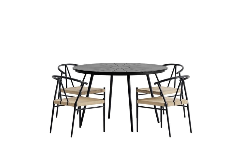 San Vito Matbord Utomhus 120 cm med 4 Matstol Alfons - Utemöbler - Utegrupp - Matgrupp utomhus