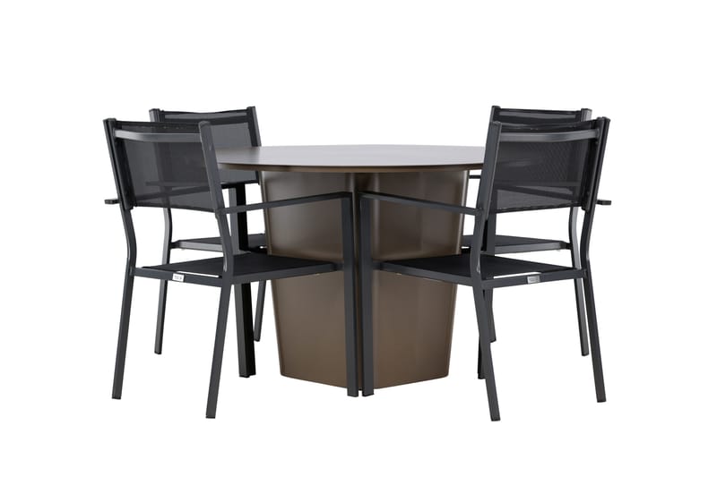 Santa Fe Matgrupp Utomhus + 4 Copacabana Utestolar - Brun - Utemöbler - Utegrupp - Matgrupp utomhus