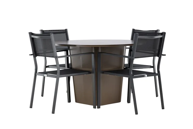 Santa Fe Matgrupp Utomhus + 4 Copacabana Utestolar, Brun