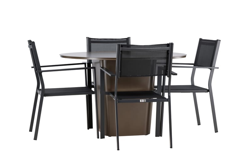 Santa Fe Matgrupp Utomhus + 4 Copacabana Utestolar - Brun - Utemöbler - Utegrupp - Matgrupp utomhus