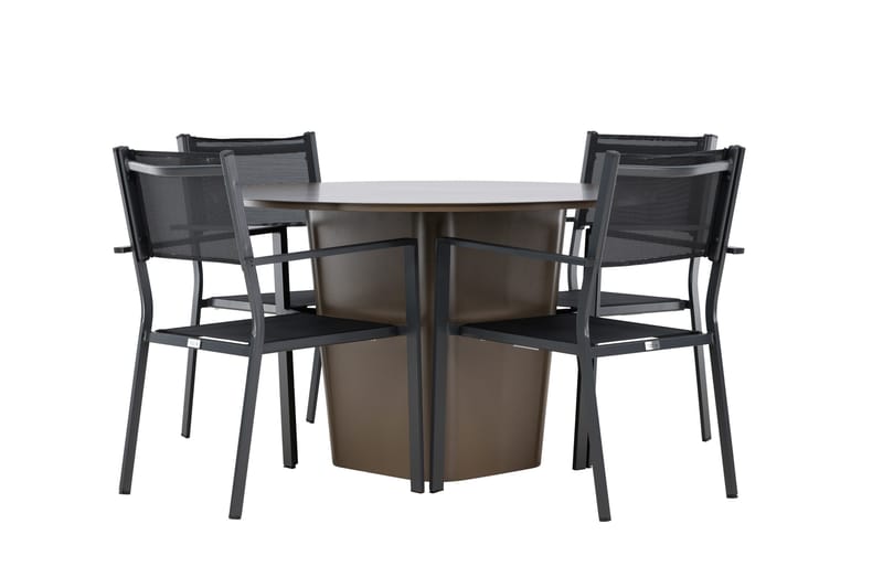 Santa Fe Matgrupp Utomhus + 4 Copacabana Utestolar - Brun - Utemöbler - Utegrupp - Matgrupp utomhus