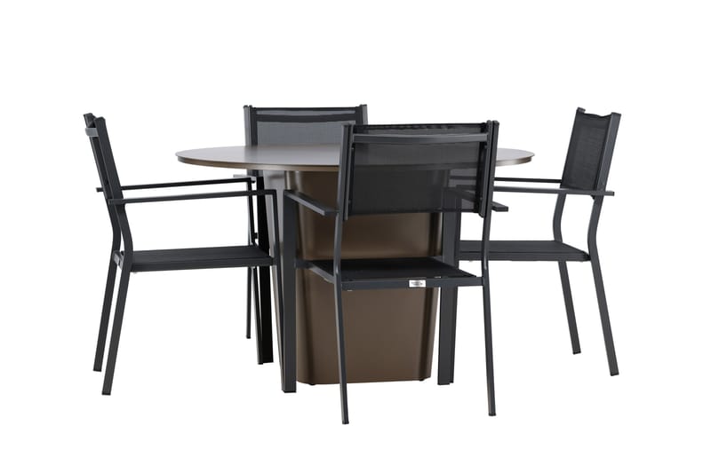 Santa Fe Matgrupp Utomhus + 4 Copacabana Utestolar - Brun - Utemöbler - Utegrupp - Matgrupp utomhus