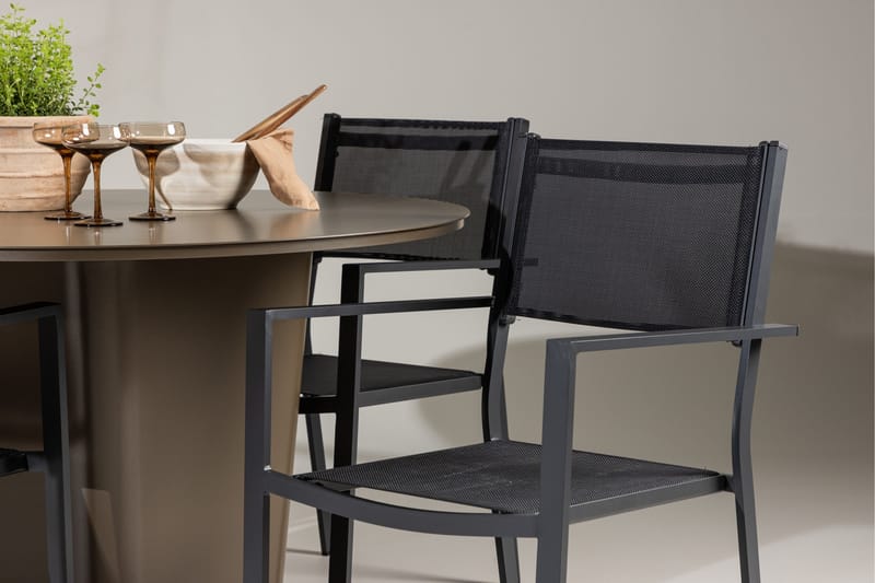 Santa Fe Matgrupp Utomhus + 4 Copacabana Utestolar - Brun - Utemöbler - Utegrupp - Matgrupp utomhus