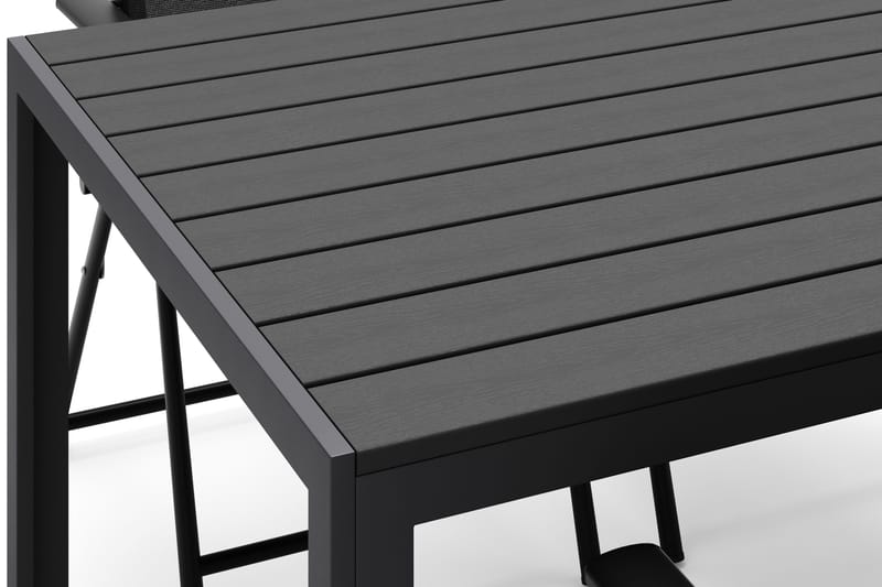 Siri Matbord 150 cm med 4 Sanna Matstolar - Svart - Utemöbler - Utegrupp - Matgrupp utomhus