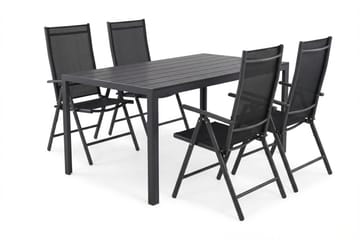 Siri Matgrupp utomhus 150 cm med 4 Maggie Positionsstolar - Utemöbler - Utegrupp - Matgrupp utomhus