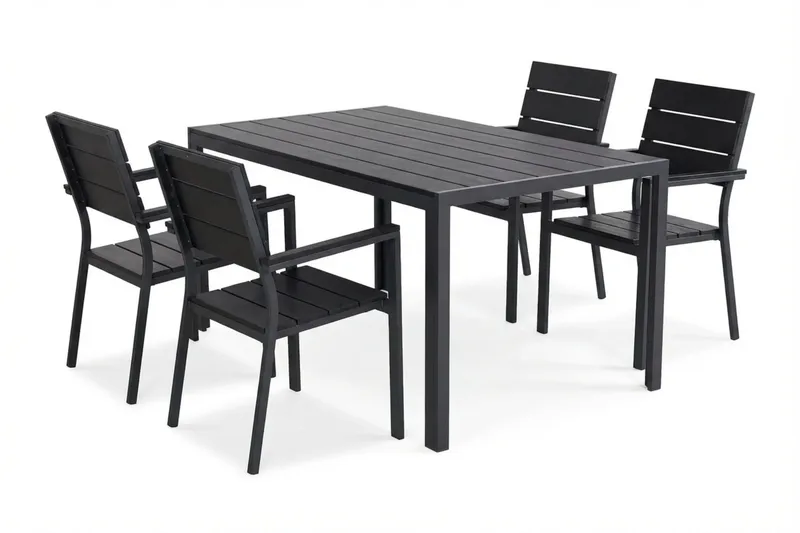 Siri Matgrupp utomhus 150 cm med 4 Tunis Aintwood Stolar, undefined