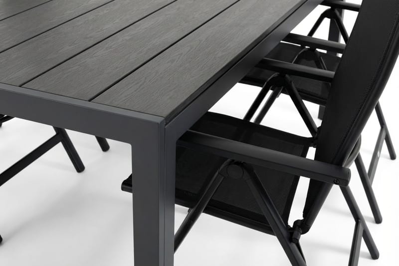 Siri Matgrupp utomhus 205 cm med 6 Maggie Fällbar Positionsstolar - Utemöbler - Utegrupp - Matgrupp utomhus