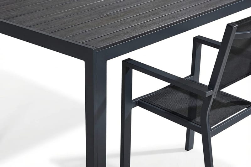 Siri Matgrupp utomhus 205 cm med 6 Tunis Stapelstolar - Utemöbler - Utegrupp - Matgrupp utomhus