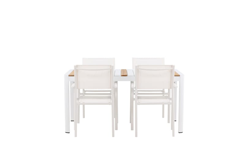 Togo Matgrupp Utomhus 150 cm Rektangulär med 4 Santorini Utestolar - Natur - Utemöbler - Utegrupp - Matgrupp utomhus