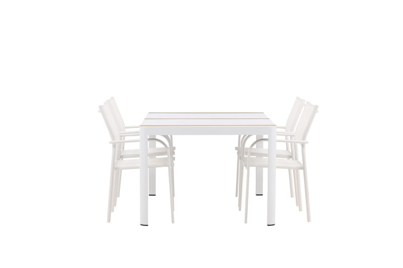 Togo Matgrupp Utomhus 150 cm Rektangulär med 4 Santorini Utestolar - Natur - Utemöbler - Utegrupp - Matgrupp utomhus
