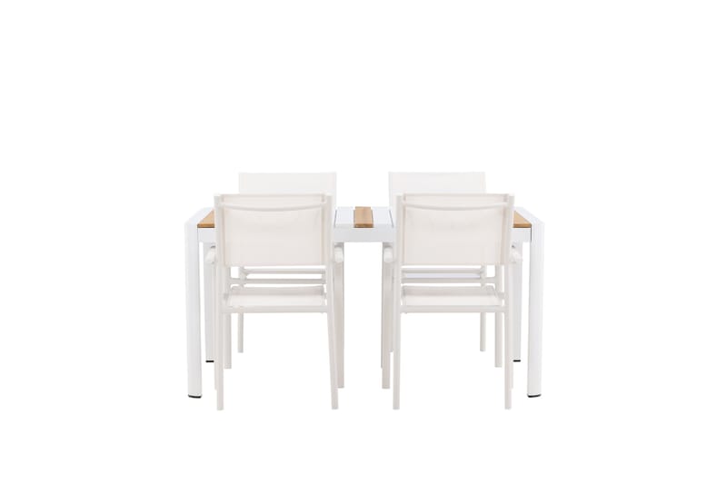 Togo Matgrupp Utomhus 150 cm Rektangulär med 4 Santorini Utestolar, Natur