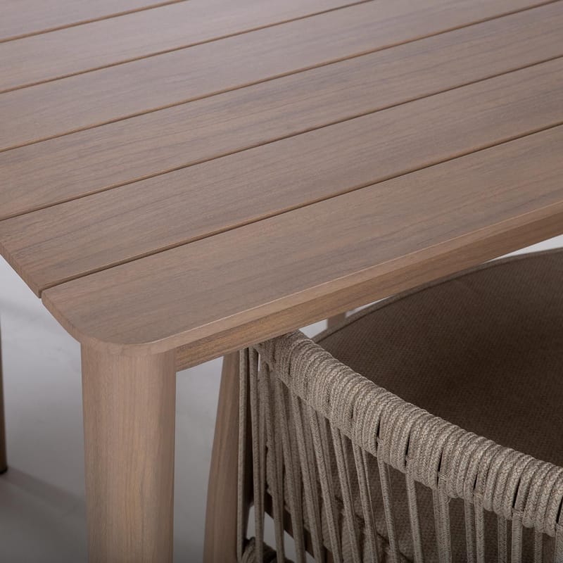 Trädgårdsmöbelgrupp Medina bord och 4 stolar - Beige - Utemöbler - Utegrupp - Matgrupp utomhus