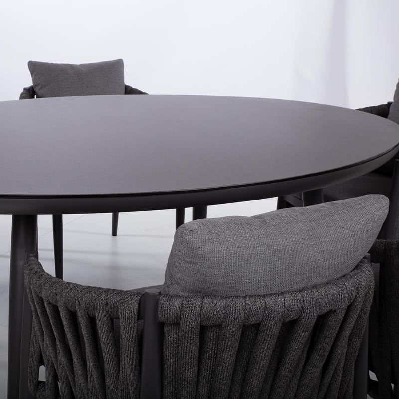 Trädgårdsmöbelset Bristol bord och 6 stolar - Grå - Utemöbler - Utegrupp - Matgrupp utomhus