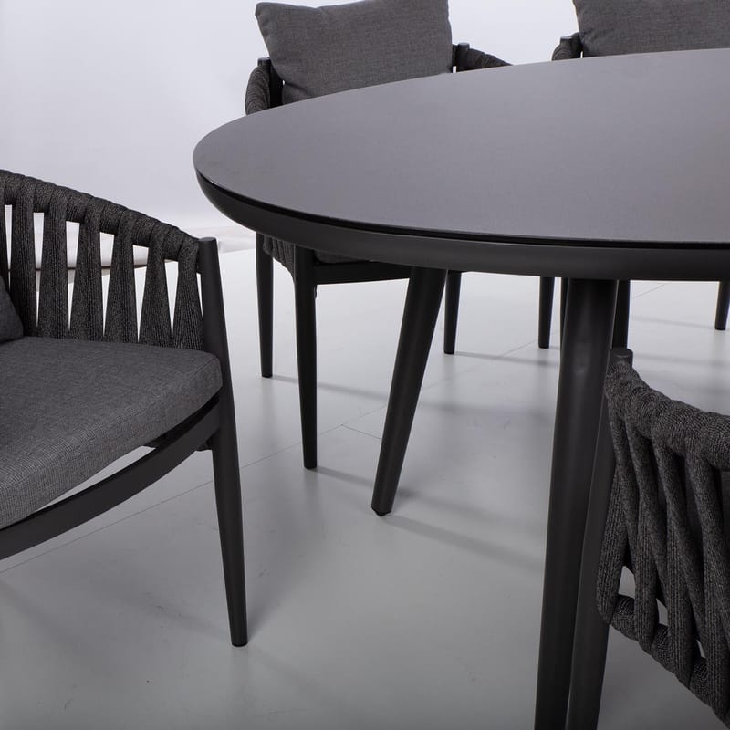 Trädgårdsmöbelset Bristol bord och 6 stolar - Grå - Utemöbler - Utegrupp - Matgrupp utomhus