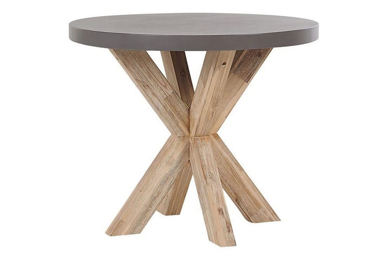 Trädgårdsmöbelset Olbia med runt betongbord - Utemöbler - Utegrupp - Matgrupp utomhus