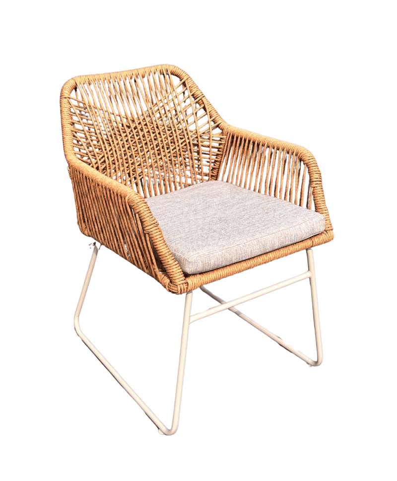 Utemöbelgrupp Palermo matgrupp 200 med 4 Seville karmstolar - grå/beige - Utemöbler - Utegrupp - Matgrupp utomhus