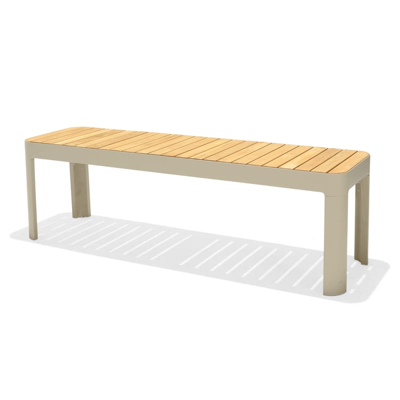 Utomhus balkongset Portals balkongbord + bänk 140 cm - beige/trä - Utemöbler - Utegrupp - Matgrupp utomhus