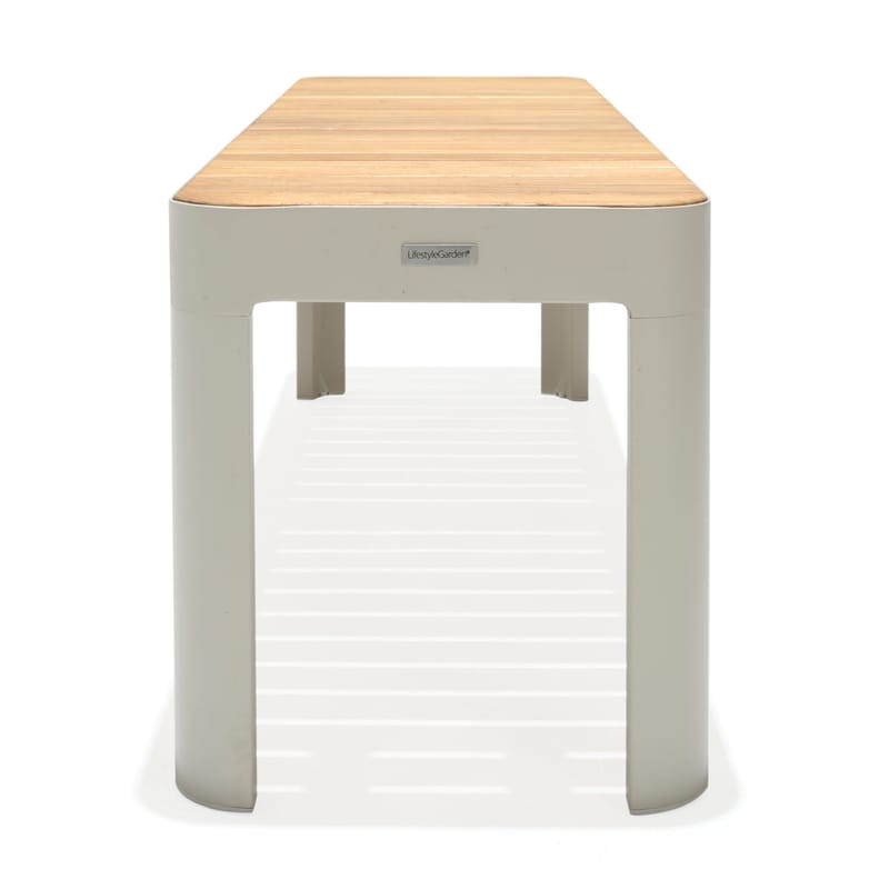 Utomhus balkongset Portals balkongbord + bänk 140 cm - beige/trä - Utemöbler - Utegrupp - Matgrupp utomhus