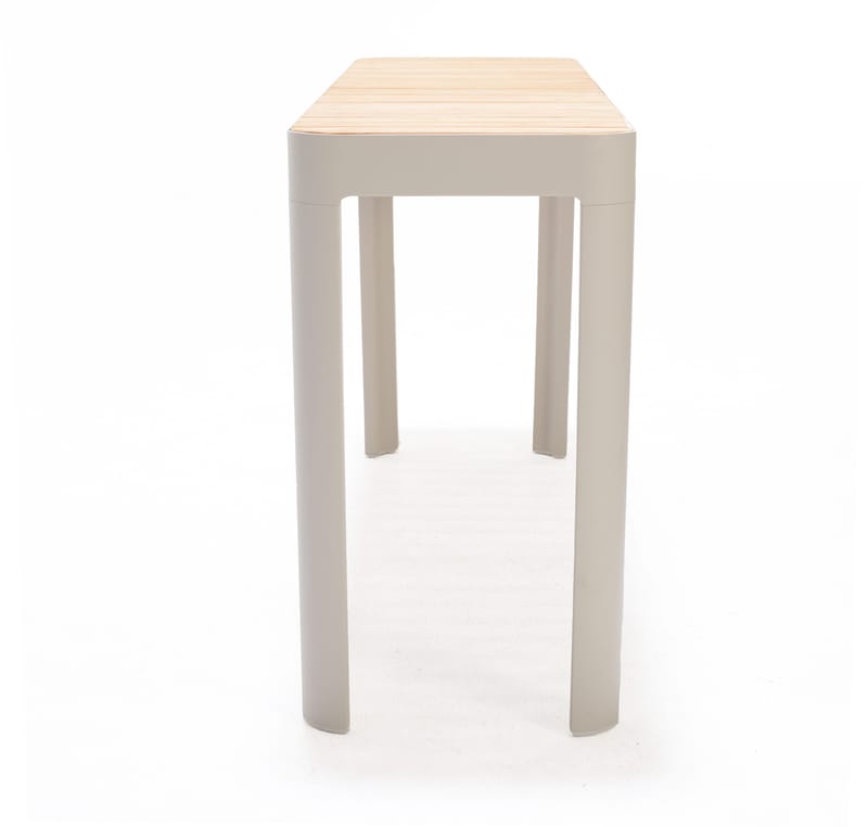 Utomhus balkongset Portals balkongbord + bänk 140 cm - beige/trä - Utemöbler - Utegrupp - Matgrupp utomhus