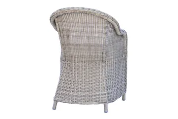 Utomhusmöbelgrupp Ø 112 cm bord & 4 Belize grå stolar Grå - Grå - Utemöbler - Utegrupp - Matgrupp utomhus