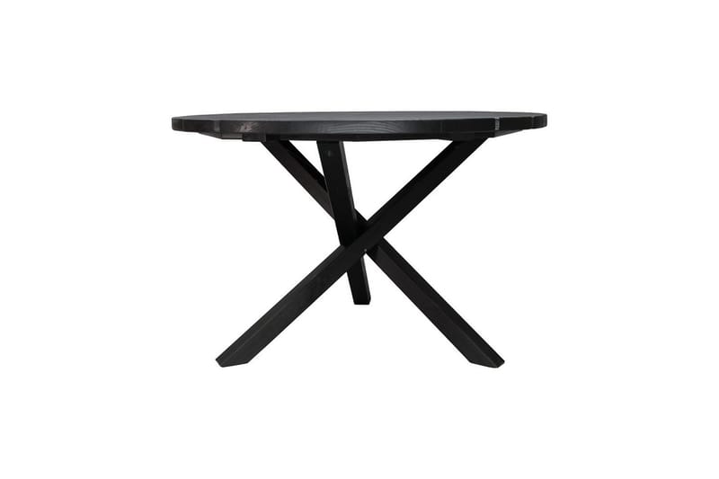 Utomhusmöbelgrupp Ø 112 cm bord & 4 Belize grå stolar Svart - Svart - Utemöbler - Utegrupp - Matgrupp utomhus