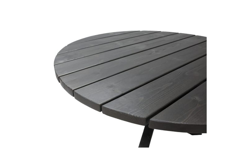 Utomhusmöbelgrupp Ø 112 cm bord & 4 Belize grå stolar Svart - Svart - Utemöbler - Utegrupp - Matgrupp utomhus