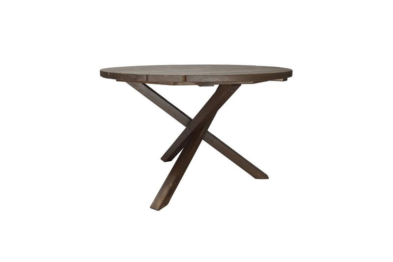 Utomhusmöbelgrupp Ø 112 cm bord & 4 Belize naturell stolar Brun - Brun - Utemöbler - Utegrupp - Matgrupp utomhus