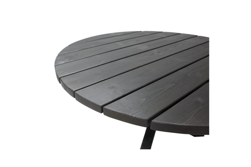 Utomhusmöbelgrupp Ø 112 cm bord & 4 Belize naturell stolar Svart - Svart - Utemöbler - Utegrupp - Matgrupp utomhus