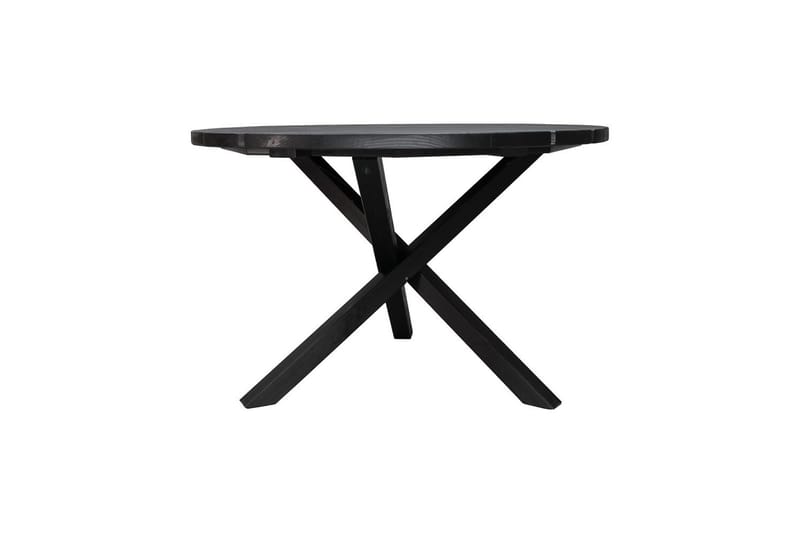 Utomhusmöbelgrupp Ø 112 cm bord & 4 Belize naturell stolar Svart - Svart - Utemöbler - Utegrupp - Matgrupp utomhus