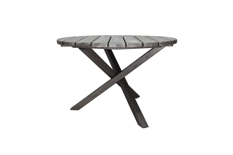 Utomhusmöbelgrupp Ø 112 cm bord & 4 Merida grå stolar Grå - Grå - Utemöbler - Utegrupp - Matgrupp utomhus