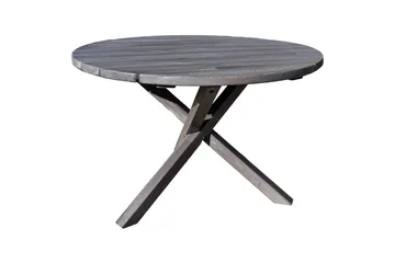 Utomhusmöbelgrupp Ø 112 cm bord & 4 Merida grå stolar Grå - Grå - Utemöbler - Utegrupp - Matgrupp utomhus