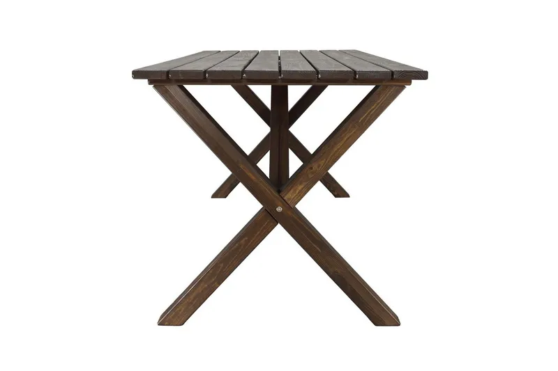 Utomhusmöbelgrupp 150 cm Bord & 4 Merida grå stolar Brun - Brun - Utemöbler - Utegrupp - Matgrupp utomhus