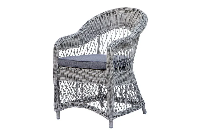 Utomhusmöbelgrupp 150 cm Bord & 4 Merida grå stolar Brun - Brun - Utemöbler - Utegrupp - Matgrupp utomhus