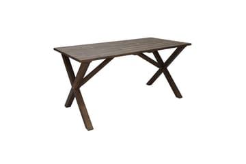 Utomhusmöbelgrupp 150 cm Bord & 4 Merida grå stolar Brun - Brun - Utemöbler - Utegrupp - Matgrupp utomhus