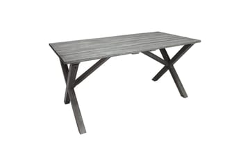 Utomhusmöbelgrupp 150 cm Bord & 4 Merida grå stolar Grå - Grå - Utemöbler - Utegrupp - Matgrupp utomhus