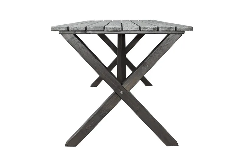 Utomhusmöbelgrupp 150 cm Bord & 4 Merida grå stolar Grå - Grå - Utemöbler - Utegrupp - Matgrupp utomhus