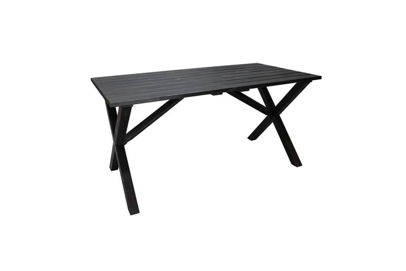 Utomhusmöbelgrupp 150 cm Bord & 4 Merida grå stolar Svart - Svart - Utemöbler - Utegrupp - Matgrupp utomhus