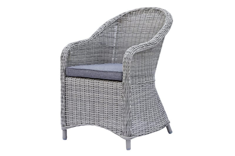 Utomhusmöbelgrupp 190 cm Bord & 6 Belize grå stolar Grå - Grå - Utemöbler - Utegrupp - Matgrupp utomhus