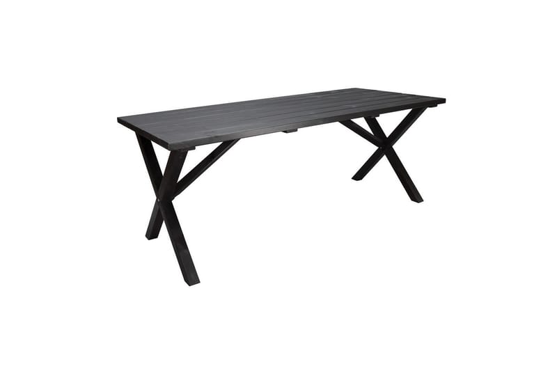 Utomhusmöbelgrupp 190 cm Bord & 6 Belize naturell stolar Svart - Svart - Utemöbler - Utegrupp - Matgrupp utomhus