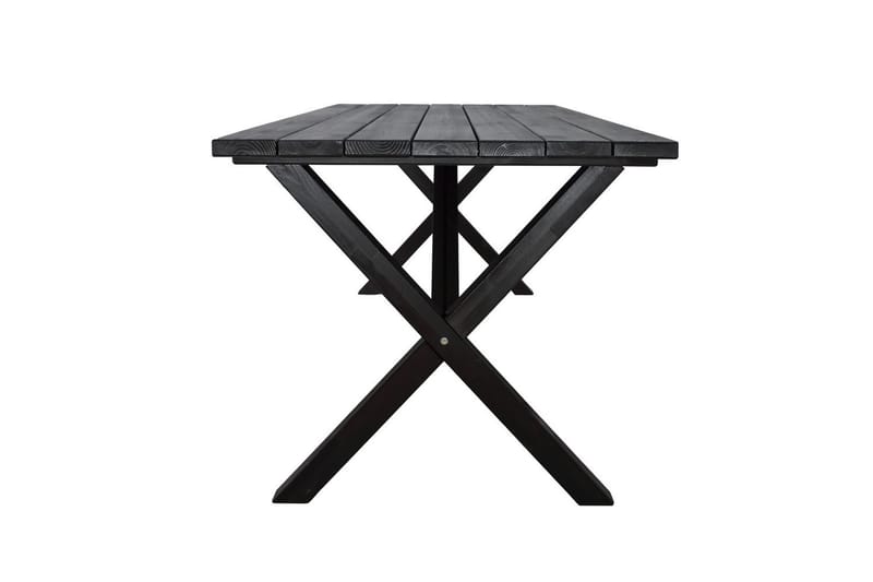 Utomhusmöbelgrupp 190 cm Bord & 6 Belize naturell stolar Svart - Svart - Utemöbler - Utegrupp - Matgrupp utomhus