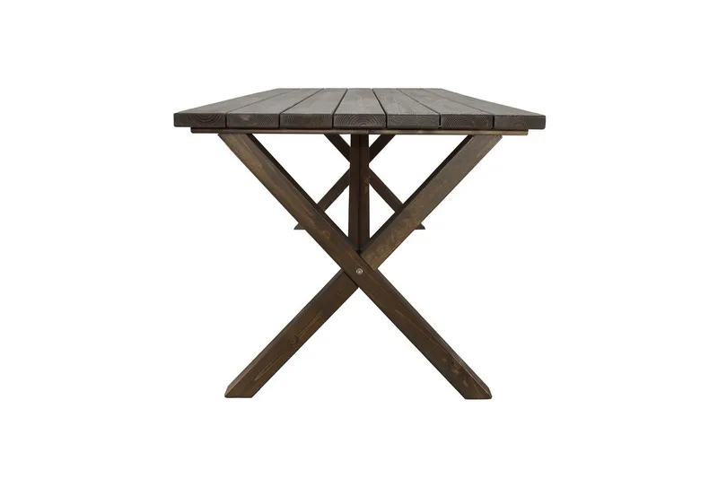 Utomhusmöbelgrupp 190 cm Bord & 6 Levanto grå stolar Brun - Brun - Utemöbler - Utegrupp - Matgrupp utomhus