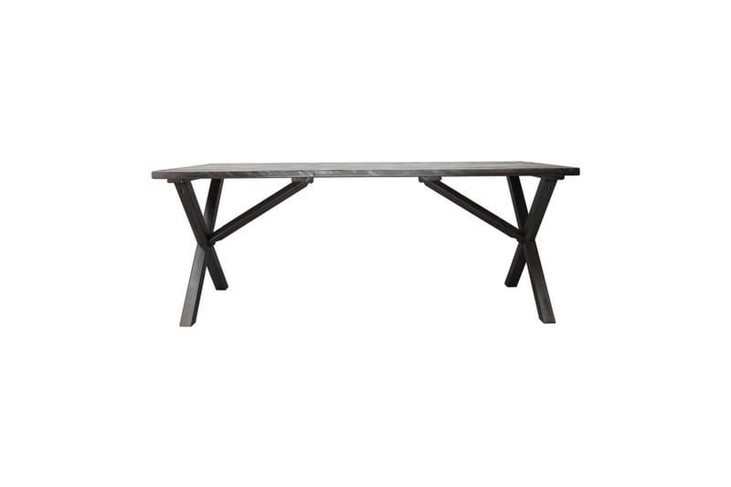 Utomhusmöbelgrupp 190 cm Bord & 6 Levanto grå stolar Grå - Grå - Utemöbler - Utegrupp - Matgrupp utomhus