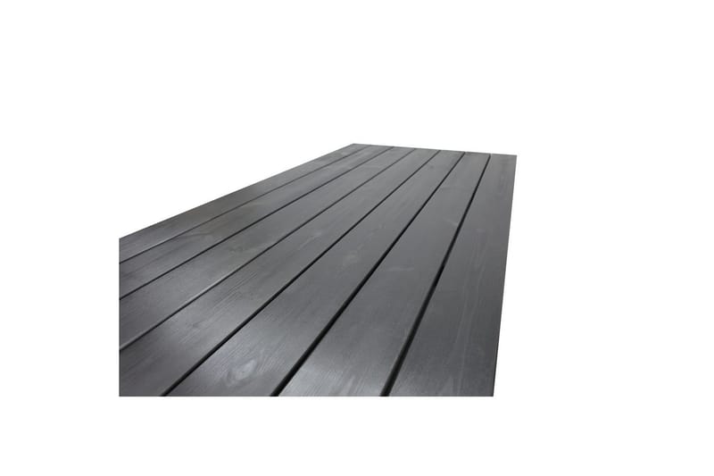 Utomhusmöbelgrupp 190 cm Bord & 6 Levanto grå stolar Svart - Svart - Utemöbler - Utegrupp - Matgrupp utomhus