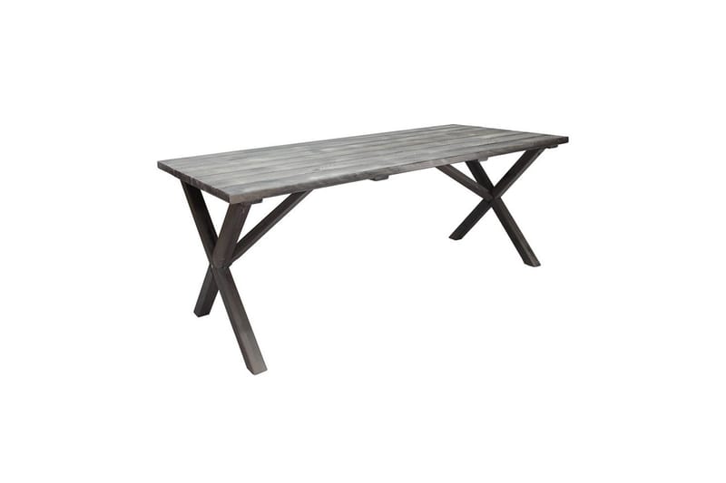Utomhusmöbelgrupp 190 cm Bord & 6 Merida grå stolar Grå - Grå - Utemöbler - Utegrupp - Matgrupp utomhus