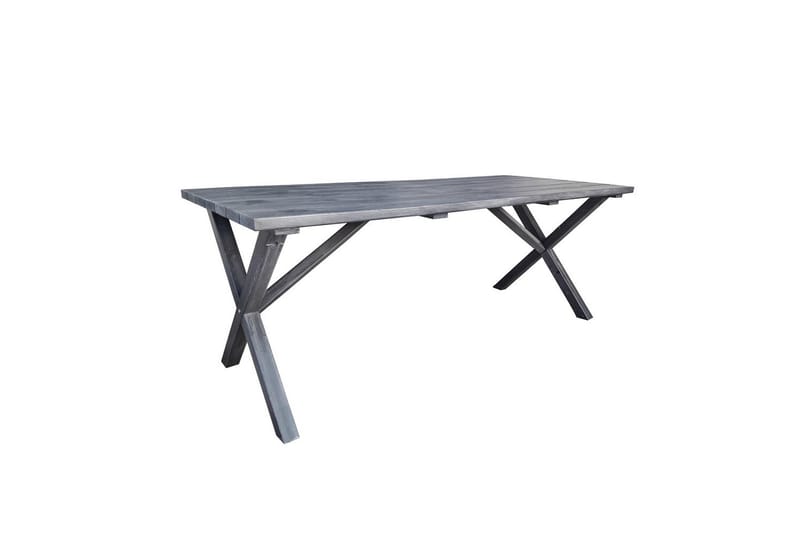 Utomhusmöbelgrupp 190 cm Bord & 6 Merida grå stolar Grå - Grå - Utemöbler - Utegrupp - Matgrupp utomhus